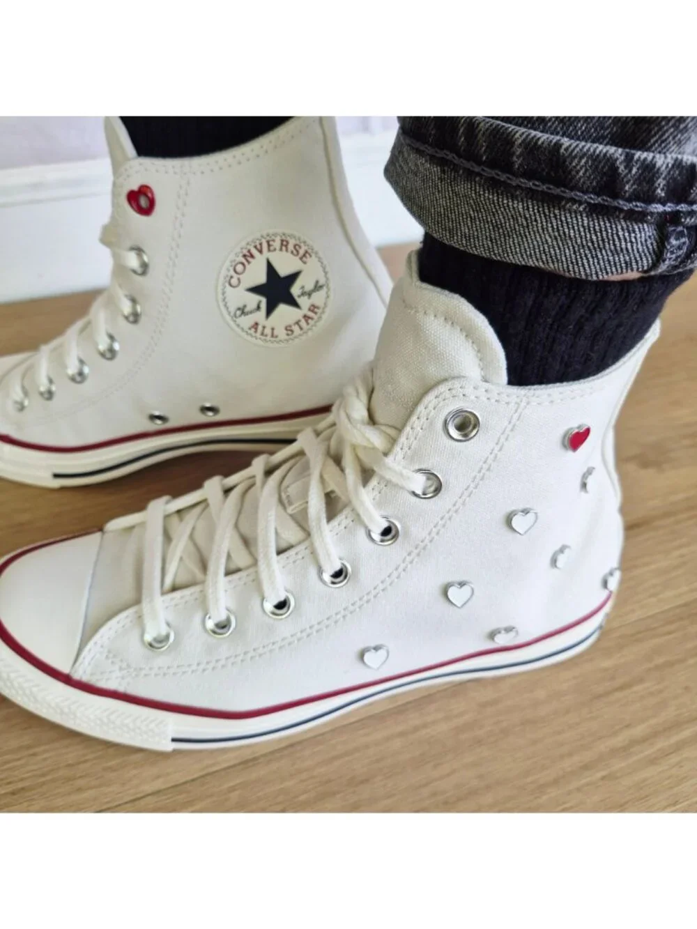 ❤️Converse Chuck Taylor Valentine's Day Sz 11 Womens shoes Sneaker White A19055C